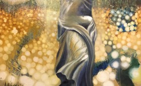 Micky Focke An Angel Is A Mirror Plenti Ful 150x100cm Oil on Canvas 2018 klein