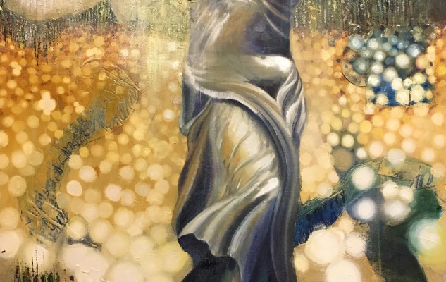 Micky Focke An Angel Is A Mirror Plenti Ful 150x100cm Oil on Canvas 2018 klein